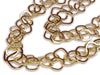 18K Gold Plated Latin Double Interlocking Square Linked Necklace