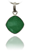 Diagonal Arabesque Pendant Green Onyx