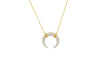 White Double Horn Necklace