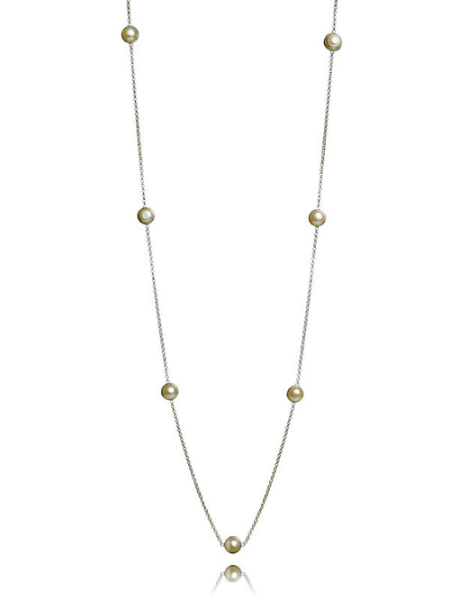 Euro Perla Necklace-White Pearl
