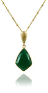 Ice Hole Necklace Green Onyx