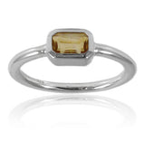 Iceland Rectangle Stacking Ring Citrine