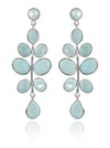 Budding Branch Earrings Aqua Chalcedony