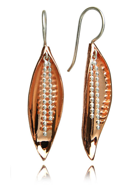 Copper & Silver Amazon Chuva Earrings