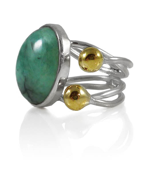 Conquistador Oval Stone Ring Turquoise