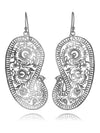 Large Matte Paisley Earrings