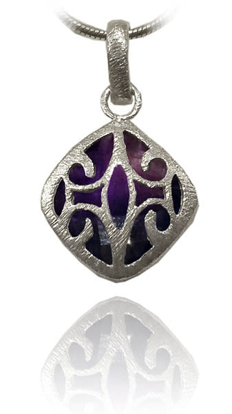 Diagonal Arabesque Pendant Amethyst