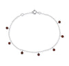 7 Stone Kathak Dangle Bracelet Garnet