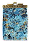 Card Holder - RFID Floral Black and Blue