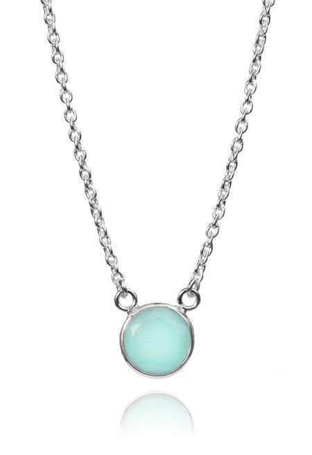 Puntino Necklace Aqua Chalcedony