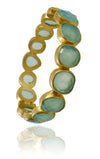 Peacock Bangle Aqua Chalcedony