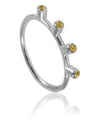 Single Stack Jaipuri Ring with Stones Citrine