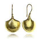18K Gold Plated Clam Shell Earrings