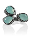 Dragon Foot Ring Aqua Chalcedony Size 8