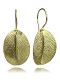 18K Gold Plated Brazil Nut Leaf Earring