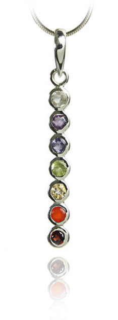 7 Stone Kathak Dangle Bracelet Garnet