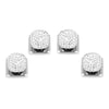 White Pave Crystal Stud Set
