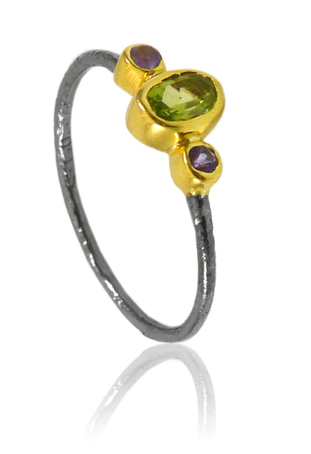 7 Stone Kathak Dangle Bracelet Garnet