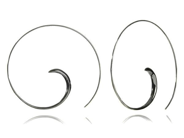 Classic Silver Swirly Earrings
