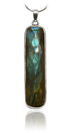 Capri Long Vertical Pendant - Labradorite