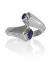 Art Deco Swirl Ring Lapis Lazuli