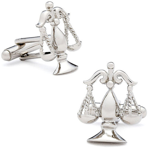 Silver Scales of Justice Cufflinks