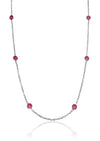 Tiny Kathak 8 Stone Necklace Rough Cut Ruby