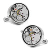 Steampunk Silver Watch Movement Cufflinks