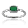 Iceland Rectangle Stacking Ring Green Onyx