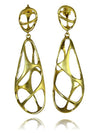 18K Gold Plated Brushed Bilbao Sculptured Drops