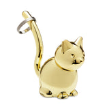 Ring Holder Cat Brass