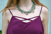 Turquoise Stranded Amethyst Colet Necklace