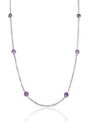 Tiny Kathak 7 Stone Necklace Amethyst