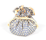 Jewelry Pouch Blue/ Maize Checkers