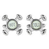 Hot and Cold Cufflinks (Rhodium)