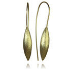 18K Gold Plated Amazon Brushed Seed Drops