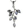 Jaipuri Stone Leaf Pendant (Aquamarine)