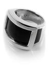Zocalo Silver Framed Wood Ring