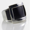 Zocalo Silver Framed Wood Ring