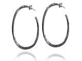 Twisted Circle Earrings - Brushed