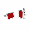 Rectangular Cufflinks - Red