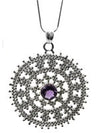 Medium Jaipuri Kundun Medallion (Amethyst)