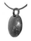 Round Brushed Silver Pendant