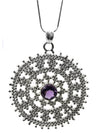 Medium Jaipuri Kundun Medallion (Amethyst)