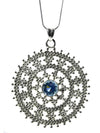 Medium Jaipuri Kundun Medallion (Blue Topaz)
