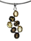 Jog Waterfall Pendant (Citrine / Smokey Quartz)