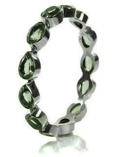 Peacock Gemstone Bangle (Green Amethyst)