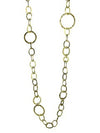 Gold Plated Hammered Italian Multi Circle Necklace