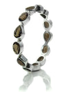 Peacock Gemstone Bangle (Smokey Quartz)