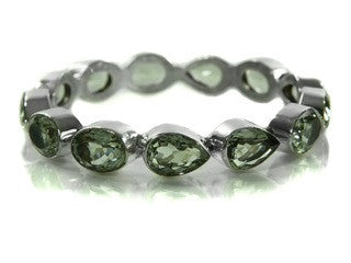 Peacock Gemstone Bangle (Green Amethyst)